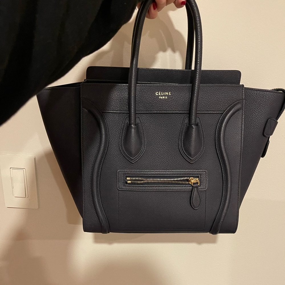 Celine Navy blue Nano tote